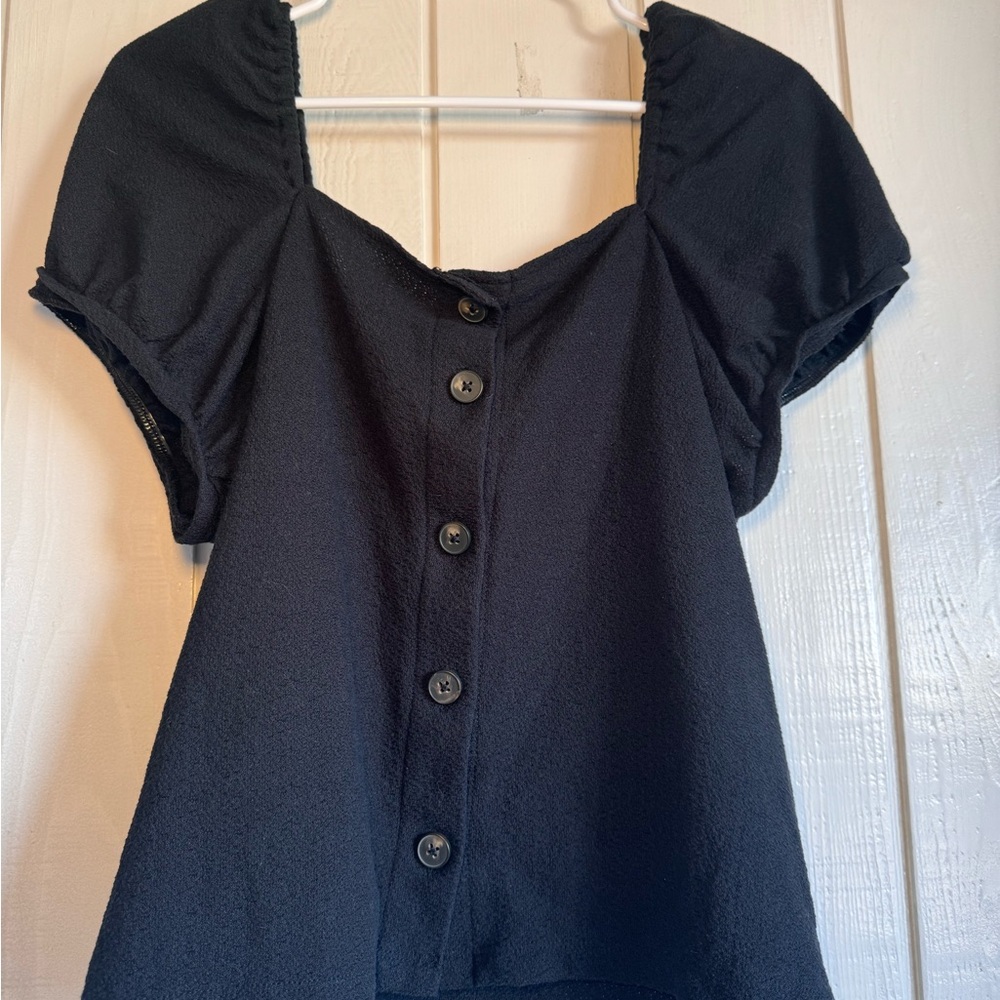 Madewell Black Button Down Blouse - image 2